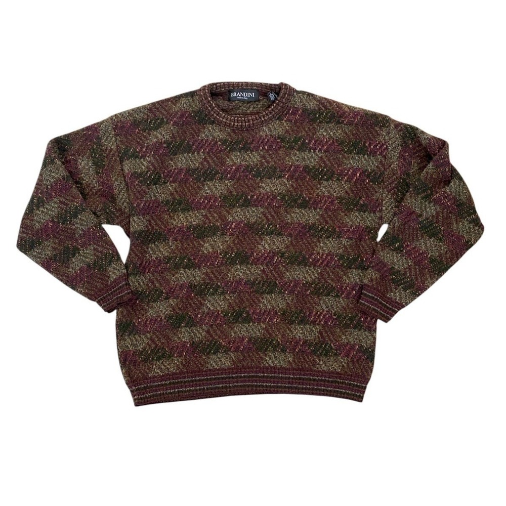 Vintage Brandini Coogi Style Sweater Men's Made In Italy Cosby Grandpa Size L